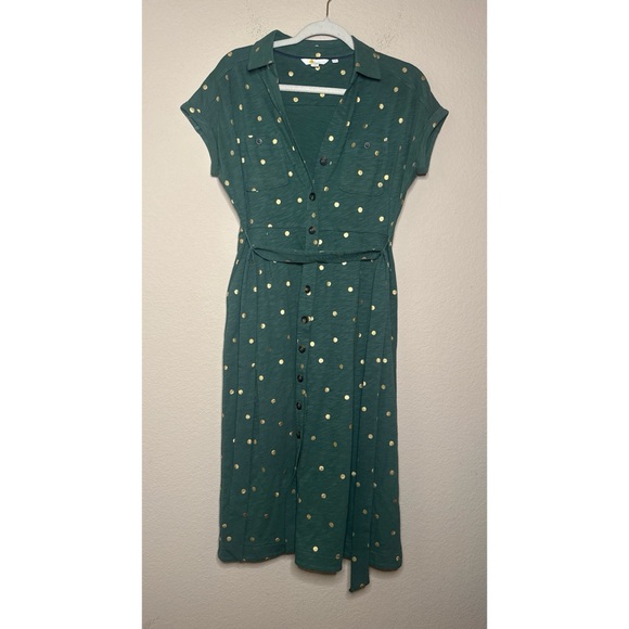 Boden Thomasina Jersey Midi Shirt Dress Like New Size 4 Petit - Picture 2 of 8